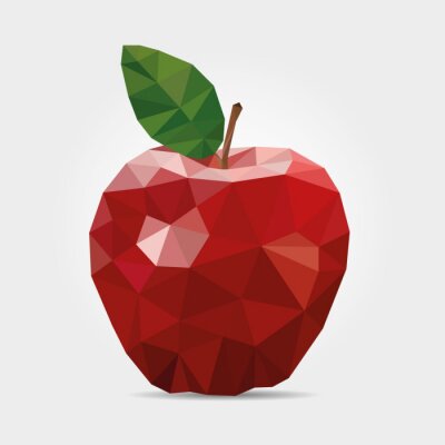 Graphiques géométriques pomme rouge