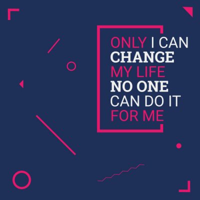 Graphiques modernes avec une phrase typographique