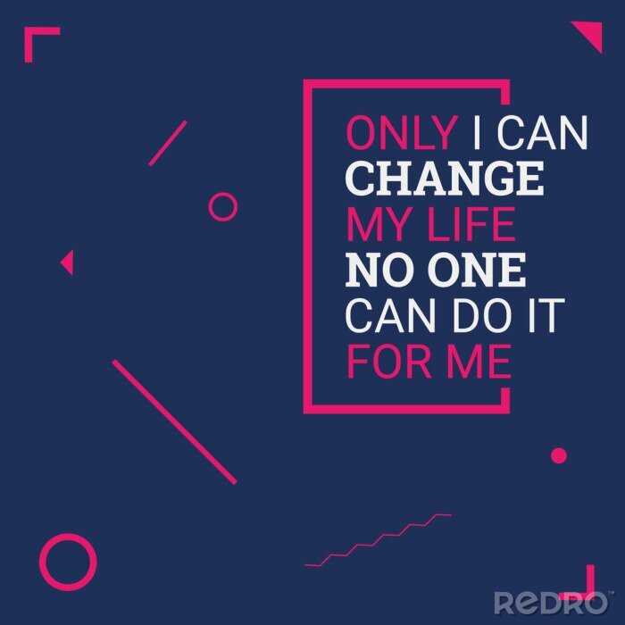 Papier peint à motif  Graphiques modernes avec une phrase typographique