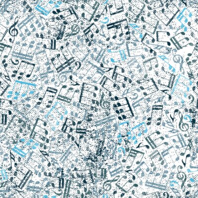 Papier peint à motif  Grunge old music background with notes.