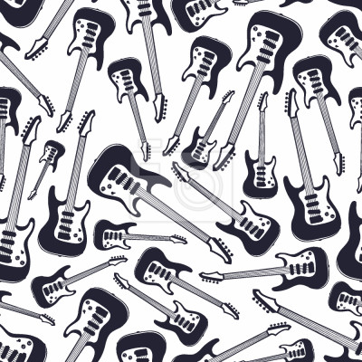 Papier peint à motif  Guitares électriques