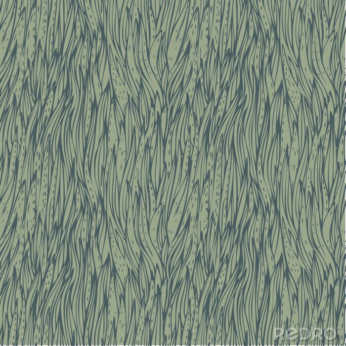 Papier peint à motif  Herbe rétro dans une teinte gris-vert