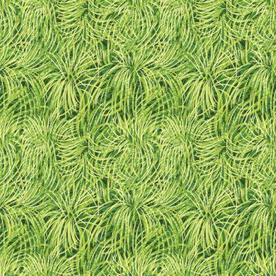 Papier peint à motif  Herbe tropicale jaune-vert