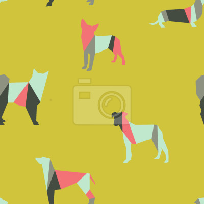 Papier peint à motif  Hip Dogs