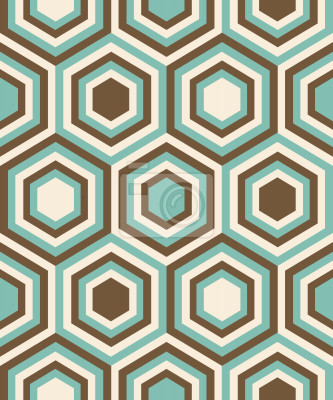 Papier peint à motif  Honeycombs rétro