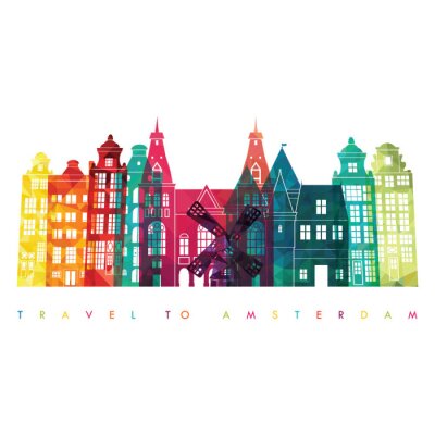 Sticker  Horizon d'Amsterdam Illustration vectorielle