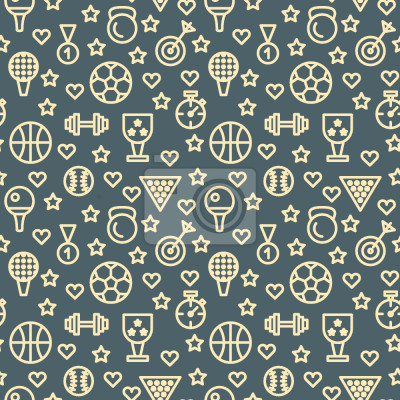 Papier peint à motif  Icônes de sport