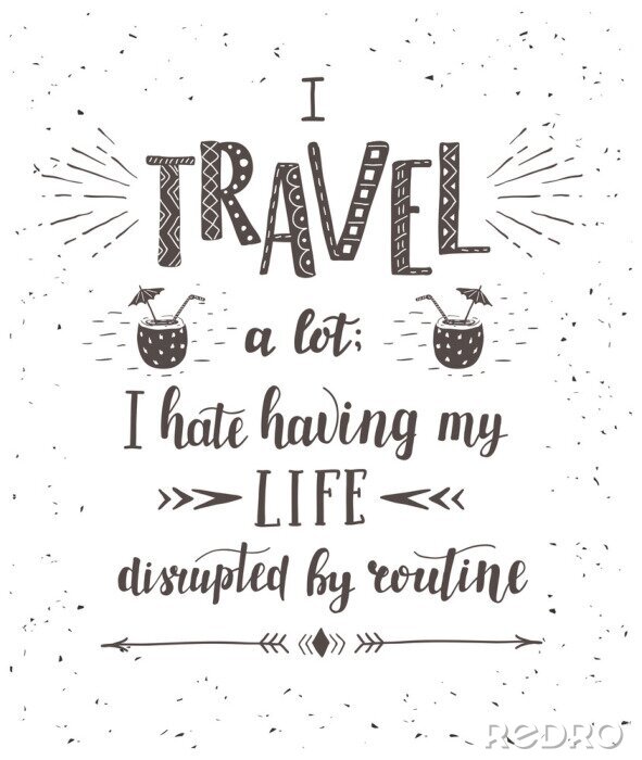 Papier peint à motif  Illustration typographique pour les voyageurs