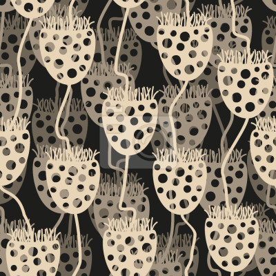 Papier peint à motif  Impressions à la capsule de graines