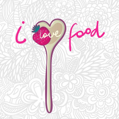 Inscription colorée gaie sur un fond floristique