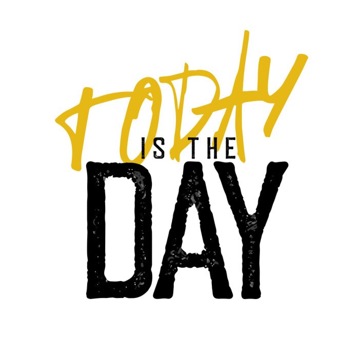 Papier peint à motif  Inscription dorée de motivation