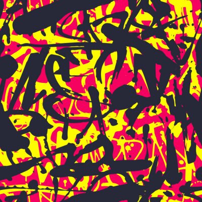 Papier peint à motif  Inscriptions colorées de graffiti de rue