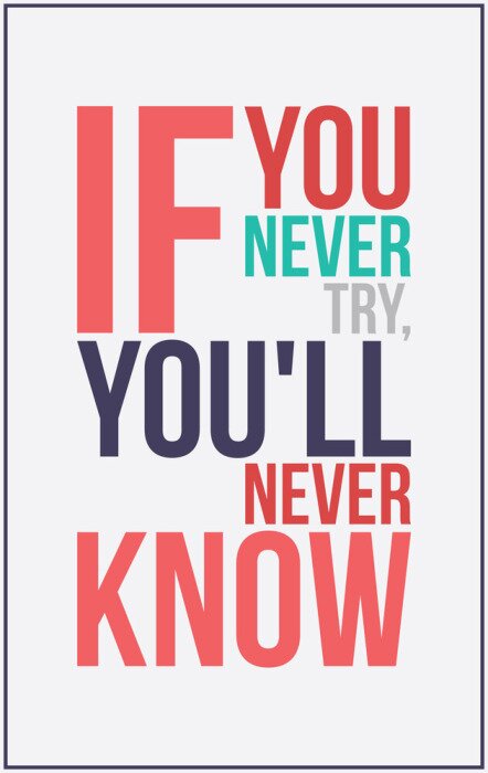 Papier peint à motif  Inscriptions colorées de motivation