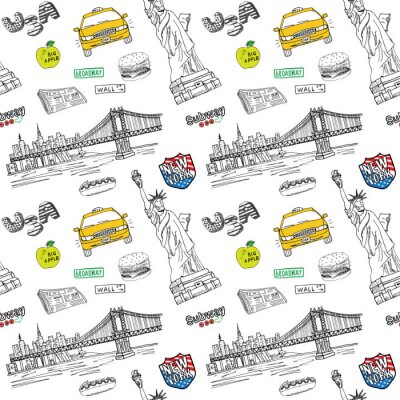 Papier peint à motif  Inspirations des États-Unis