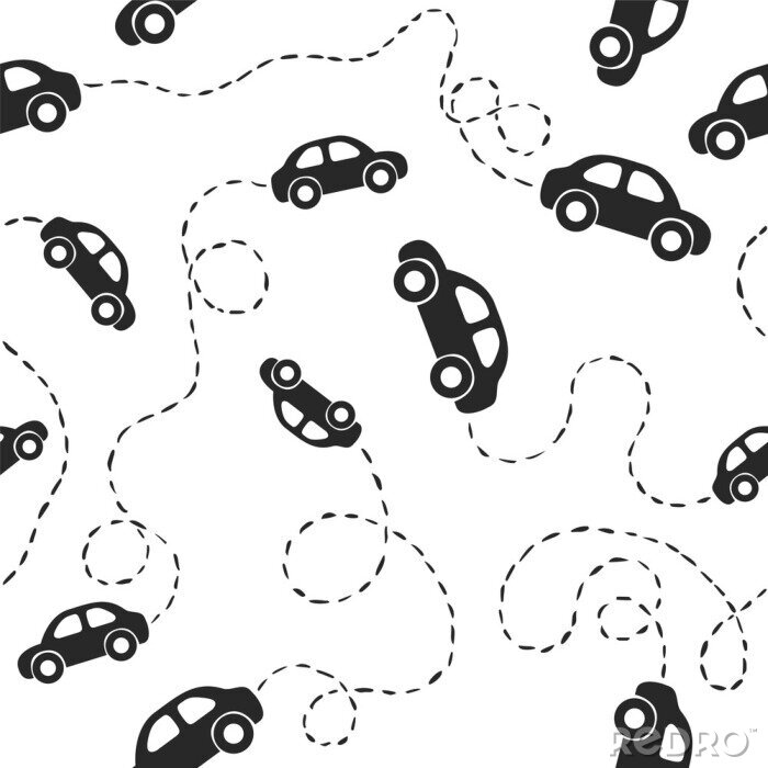 Papier peint à motif  Itinéraires de voitures