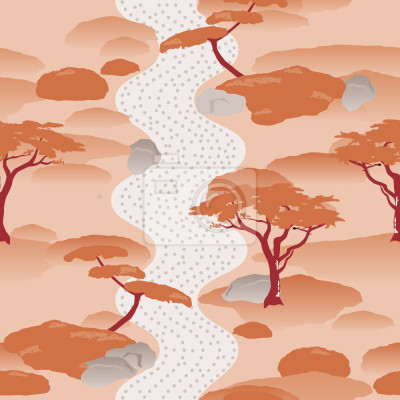 Papier peint à motif  Jardin japonais