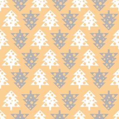 Papier peint à motif  Joyeux arbres de Noël abstraits