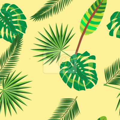 Papier peint à motif  Jungle de Tropicales Feuilles