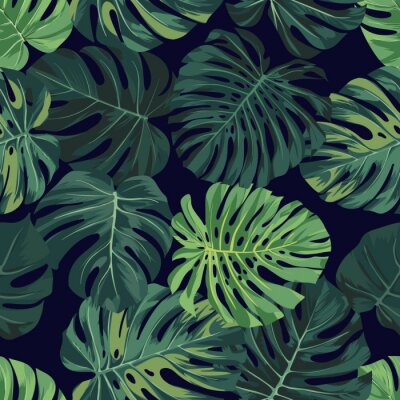 Papier peint  Jungle et feuilles en 3D