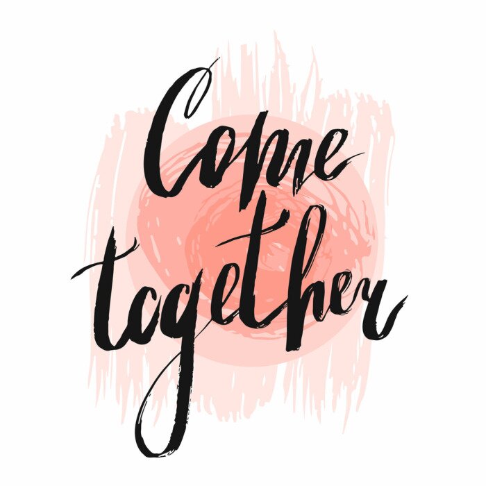 Papier peint à motif  L'inscription se rejoignent sur un fond pastel