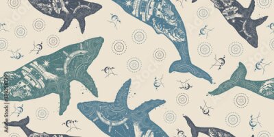 Papier peint à motif  La magie des profondeurs des océans