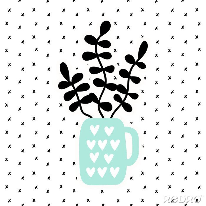 Papier peint à motif  La nature comme des brindilles dans un vase