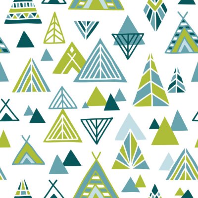 Papier peint à motif  La verdure d'un village de montagne