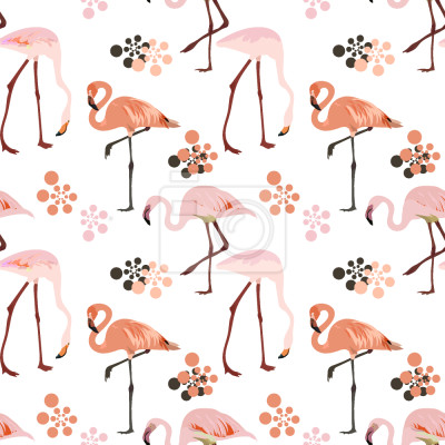 Papier peint à motif  La vie Flamingo