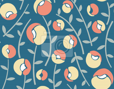 Papier peint à motif  Lady Chaussures Bleu