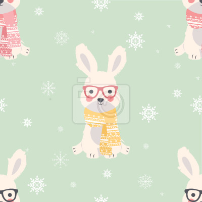 Papier peint à motif  Lapin surcharge Bunty