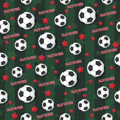 Papier peint à motif  Le modèle sans couture sur le thème du football.