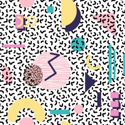 Papier peint à motif  Le style Memphis et sa folie