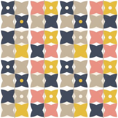 Papier peint à motif  Le vecteur moderne abstrait motif géométrique sans soudure avec semi-cercles et cercles en style scandinave rétro