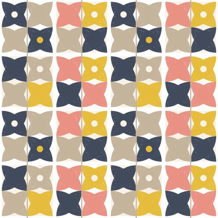 Papier peint à motif  Le vecteur moderne abstrait motif géométrique sans soudure avec semi-cercles et cercles en style scandinave rétro