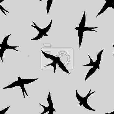 Papier peint à motif  Le vol des Hirondelles