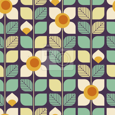 Papier peint à motif  Les fleurs du passé