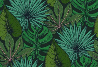 Papier peint à motif  Les plantes dans le style BD