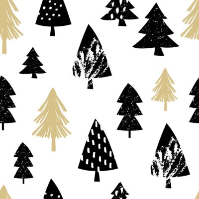 Papier peint à motif  Les sapins de Noël en version minimaliste