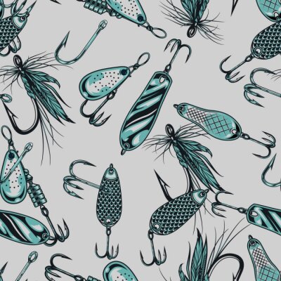Papier peint à motif  Leurres de pêche