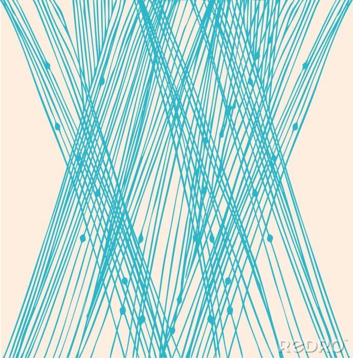 Papier peint à motif  Lignes bleues
