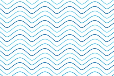 Papier peint à motif  Lignes bleues comme les vagues de la mer