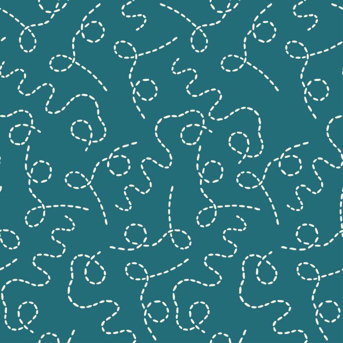 Papier peint à motif  Lignes sur fond turquoise