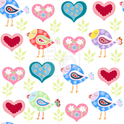 Papier peint à motif  Lovely Birds