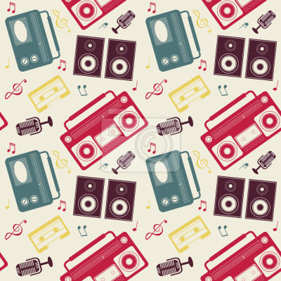 Papier peint à motif  Ma radio
