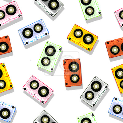 Papier peint à motif  magnétophone