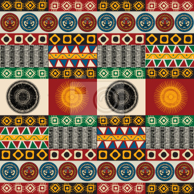 Papier peint à motif  Maya mélange