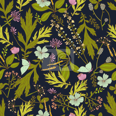 Papier peint à motif  Meadow At Night