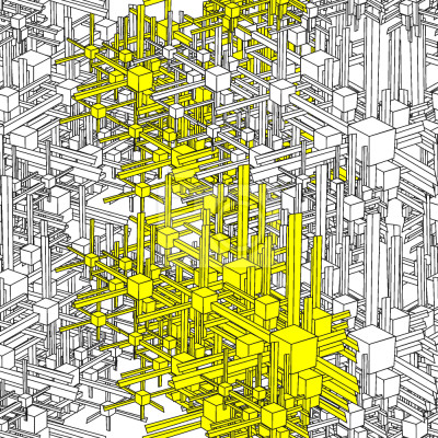 Papier peint à motif  Metropolis géométrique