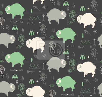 Papier peint à motif  Mignon Buffalo Buffets