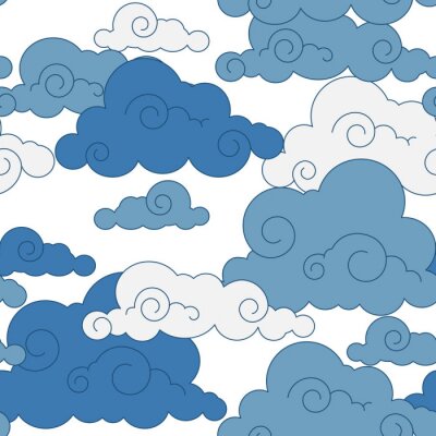 Papier peint à motif  millésime nuage seamless chinois